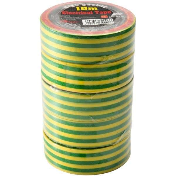 SZIGETELŐ SZALAG QLIGHT SKY, 0,13MM X 19MM X 10M, ZÖLD/SÁRGA