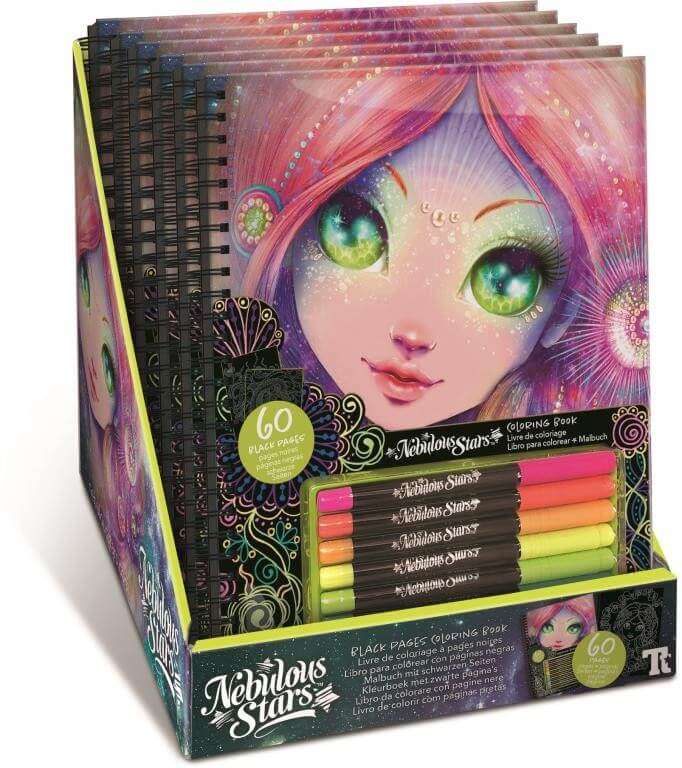 SZÍNEZŐ FÜZET FEKETE LAPOS, NEBULOUS STARS