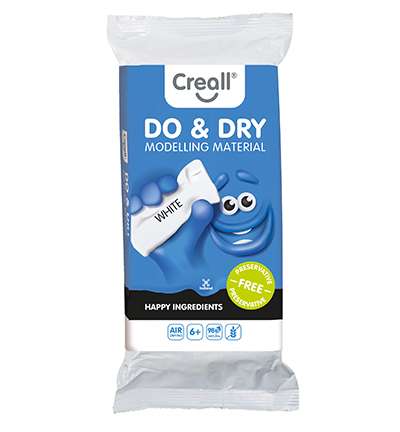 MODELEZZŐ AGYAG, DO & DRY, LEVEGŐN SZÁRADÓ, 500 GR, FEHÉR