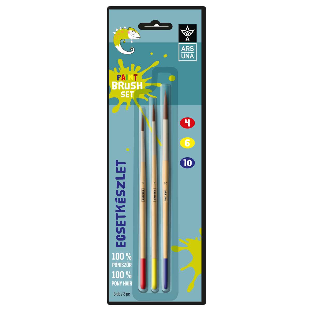 ECSETKÉSZLET ARS UNA, 3 DB-OS, 4-6-8, NATÚR TEST, FESTETT VÉGGEL