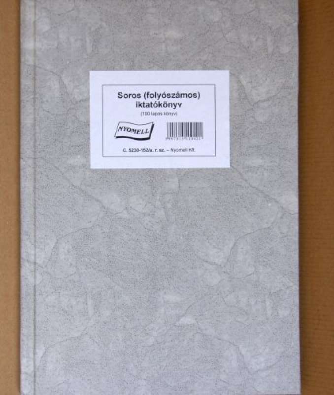 C.5230-152/A SOROS IKTATÓKÖNYV, 100 LAPOS, A/4