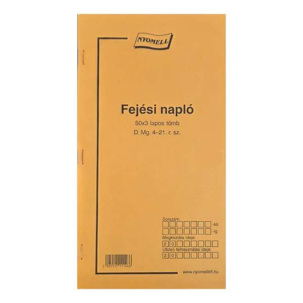 D.MG.4-21/V FEJÉSI NAPLÓ