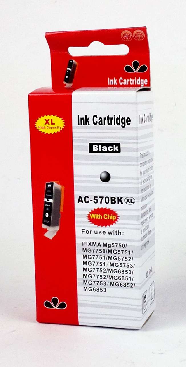 TINTAPATRON CANON, PGI-570XL ZAFIR, UTÁNGYÁRTOTT, 23,5 ML, FEKETE