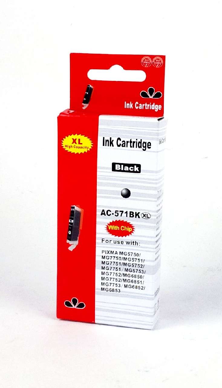 TINTAPATRON CANON, CLI-571XL ZAFIR, UTÁNGYÁRTOTT, 13,5 ML, FEKETE