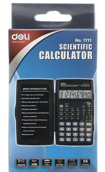 SZÁMOLÓGÉP DELI, TUDOMÁNYOS 56 FUNKCIÓ 10 DIGIT